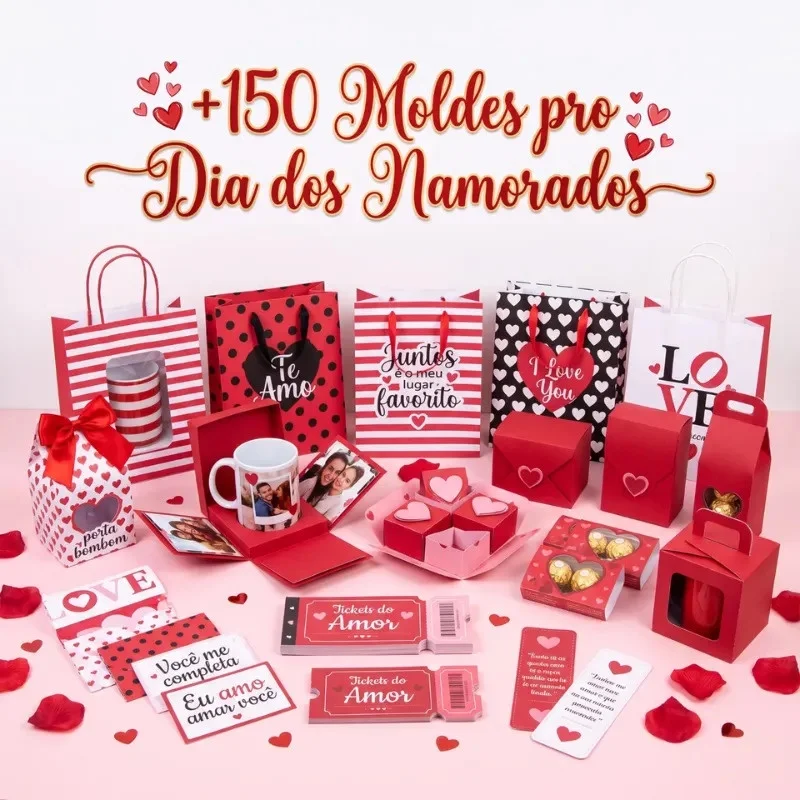Mockup do Kit Digital Dia dos Namorados Completo